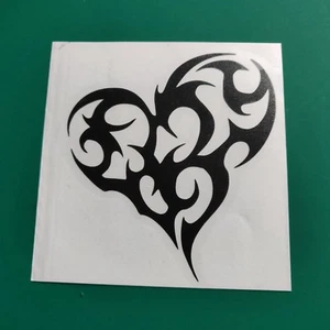 Tribal Heart Style #2 symbol - Car/Van/Camper/Bike Decal Sticker Vinyl Graphic - Picture 1 of 4