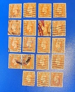 Postage Stamps Great Britain King George 1/2d - Picture 1 of 2