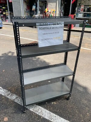 SCAFFALE IN METALLO per Ordine Garage OFFERTA 4 Ripiani ROBUSTO RINFORZATO - Immagine 1 di 4