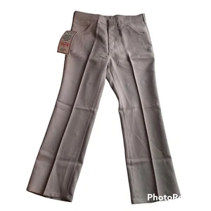 Pantalón Vintage Poliéster Sport Abouts BIG YANK Elastizado Marrón Talla 34W Oficina Retro - Imagen 1 de 9