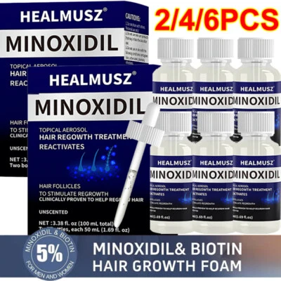 HEALMUSZ Extra Stärke Minoxidil 5 % Serum Haarwuchslösung für Männer (2-6 Monatsvorrat)