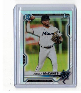 2021 TOPPS BOWMAN CHROME JORDAN MCCANTS 1ST EDITION SILVER REFRACTOR