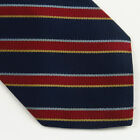 Austin Manor Męski krawat na szyję ukośny pasek niebieski czerwony żółty 56x3
