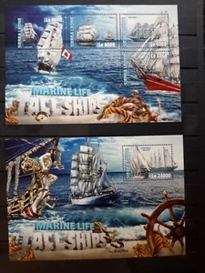 sierra leone stamps 2016 Sailing Ships MNH 2 Blocks - Picture 1 of 3