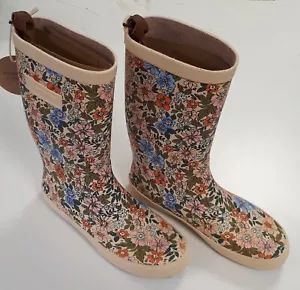 BISGAARD Bottes en caoutchouc Bottes de pluie Pointure 35 beige fleurs - Bild 1 von 3