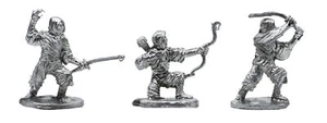 3 Piece Ninjas Set - 100% Lead-Free Pewter - Classic Fantasy Miniatures for - Picture 1 of 3