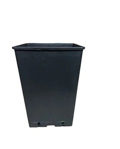 Kunststofftöpfe schwarz quadratisch 6 Liter 17,5 cm Durchmesser x 25 cm Höhe - Bild 1 von 2