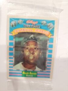 1991 Kellogg’s Corn Flakes Baseball Greats Hank Aaron 3D Card Sealed/New
