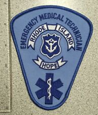 Rhode Island RI Emergency Medical Technician EMT Patch Hope Heat Seal Backing