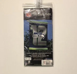 NFL Seattle Seahawks Vertical Flag 12s New c. 2014 27x37" Games Party Man Cave - Bild 1 von 17