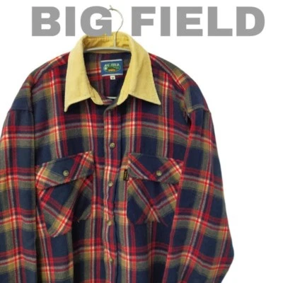 Camisa a Cuadros BIG FIELD Hombre Azul Marino Talla M Foto 1 de 4