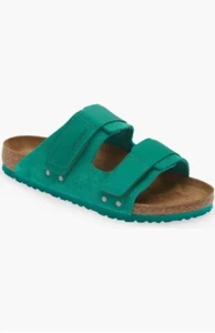 BIRKENSTOCK Uji Slide Sandal Digital Green Genuine Leather Men - Picture 1 of 6