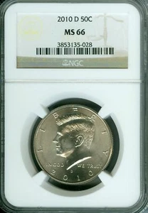 2010 D KENNEDY HALF DOLLAR NGC MS66 BUSINESS STRIKE * - Picture 1 of 4