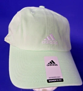 Adidas Para Mujer Gorra de Béisbol Ajustable Gorra Verde Claro Blanco Logo Talla Nueva - Imagen 1 de 6