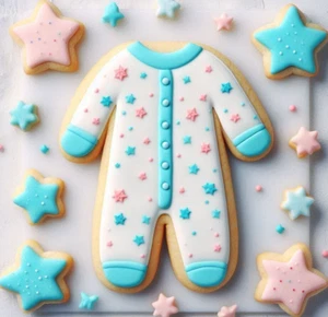 Pajamas Footie Baby One Piece Cookie Cutter 4.5'' Metal Shower Reveal Party - Picture 1 of 11