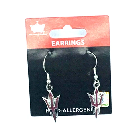 ARIZONA SUN DEVILS ASU NCAA TEAM LOGO DANGLE EARRINGS BY AMINCO FREE SHIPPING Cover