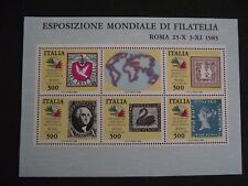 Italy  1985     "Italia 85" Intl. Stamp Exhibition, Rome.  MNH sheet.
