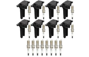 ECCPP UF504 8 ignition coils with 16 iridium Spark Plugs 2005-2019 5.7L 6.1L 6.4 - Picture 1 of 3