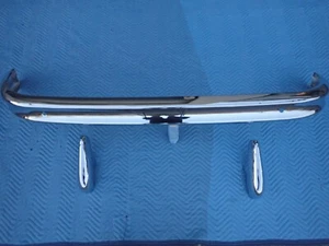 1955-6 JAGUAR MARK VII REAR BUMPER WITH GUARDS TRIPLE CHROME SHOW QUALITY - Picture 1 of 5