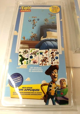 NEW Disney Pixar Toy Story Self Stick Room Appliques 55+ Stickers Removable - Image 1 of 4