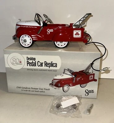 Desktop Pedal Car Replica - 1940 Gendron Pioneer Tow Truck State Farm Insurance - Image 1 of 4
