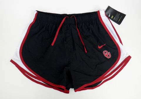Nike Oklahoma Sooners Women's Angle Cut Black Maroon Running Shorts - Medium M Cover