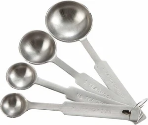 Winco 4-Piece Stainless Steel Deluxe Measuring Spoon Set - Picture 1 of 1