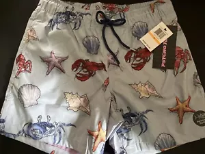 Costume da bagno uomo piccolo spiaggia beige denim psico tonno tavola piscina pantaloncino taglia S - Foto 1 di 8
