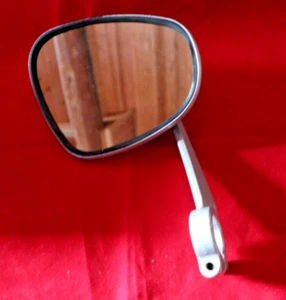 Rückblickspiegel links Nierenform Außenrohrklemmung Spiegel MZ Simson Silber - Bild 1 von 2