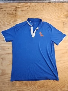Under Armour Ole Miss Logo Lightweight Blue Soft Cotton Blend Shirt Mens XL - Picture 1 of 10