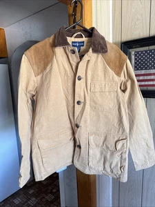 Vintage Ralph Lauren Jagdjacke Cordbesatz Leder Akzent Herren Large " - Bild 1 von 10