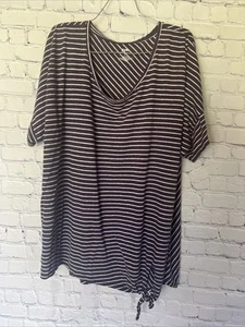 EVRI Purple Striped Blouse Size 3x - Bild 1 von 3