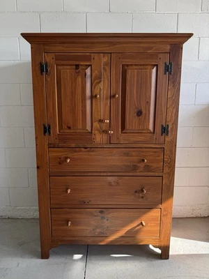 Ethan Allen Armoire Wardrobe Dresser Solid Wood - Image 1 of 4