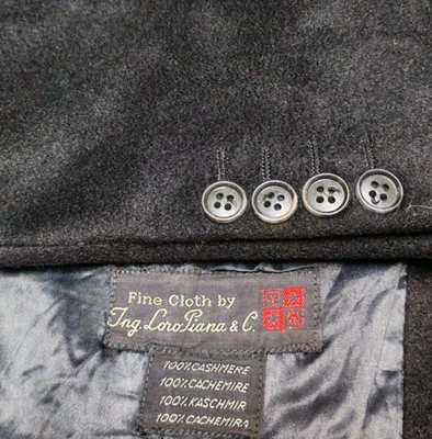 Vintage Sidi Cloth Loro Piana 100% pure Cashmere db gangster Suit over coat 40R - Image 1 of 4