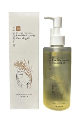 Aceite limpiador de niacinamida de arroz brillante e hidratante GLAMFOX K-BEAUTY - 6,7 OZ. -NUEVO Foto 1 de 2