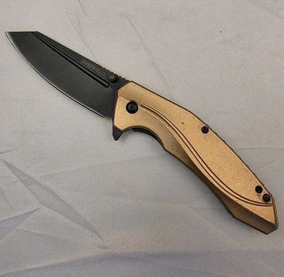 Sheffield #12157 Besa Folding Pocket Knife Aluminum Handle - 3.5" Blade - Image 1 of 4