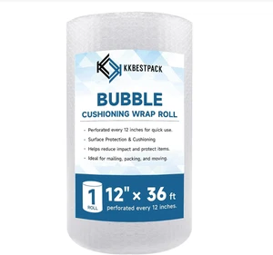 Luftpolsterfolie 12 Zoll x 36 Fuß - Große Kunststoff-Verpackungsrolle für Umzug Bo - Bild 1 von 11