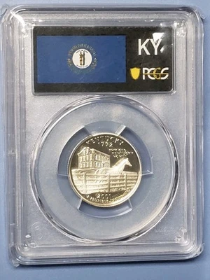 2001-S 25c SILVER PCGS PR70DCAM KENTUCKY QUARTER PROOF DEEP CAMEO PR 70 DCAM - Image 1 of 2