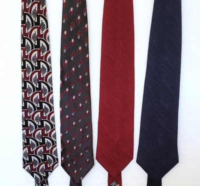 Lote de 4 corbatas de seda vintage para hombre traje de lujo de calidad de diseñador corbata Beene facetas Foto 1 de 4