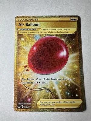 Air Balloon 213/202 Gold Secret Rare 2020 Sword Shield Base Set Pokemon Card NM - Image 1 of 4