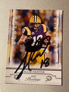 LSU Tigers JACOB HESTER Signed Card - Picture 1 of 1