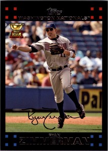 2007 Topps Washington Nationals Baseball Card #600 Ryan Zimmerman