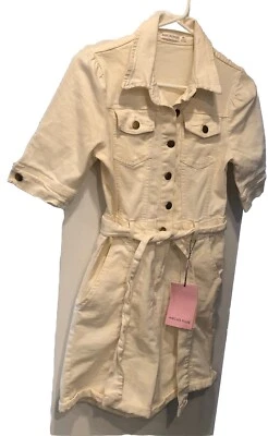 Женские джинсовые шорты Anthropologie Avec Les Filles Utility комбинезон белые XS - Изображение 1 из 4