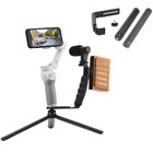 For DJI Osmo Mobile 4 3 2 Extension Rod LED Fill Light Microphone Mount Tripod D