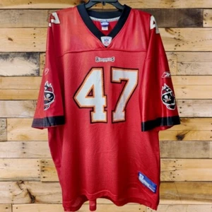 Maglietta vintage Buccaneers John Lynch #47 Reebok On Field 2XL - Foto 1 di 7