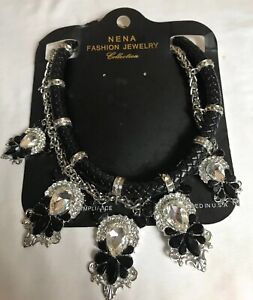 NENA FASHION Jewelry Women Chunky  Necklace Lead & Nickel Compliance White Black