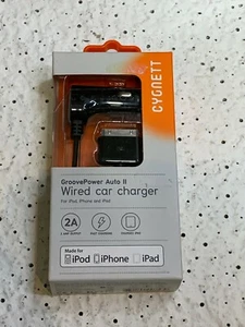CYGNETT GROOVEPOWER AUTO II WIRE CAR CHARGER IN BOX - BRAND NEW ! - Picture 1 of 6