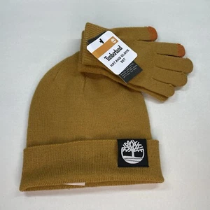 Neu Timberland Beanie Mütze & Touch Handschuh Set Gr. 4-7 senf hellbraun braun Winter Geschenk - Bild 1 von 8