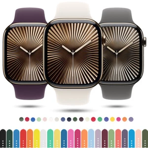 Correa de silicona correa deportiva para Apple Watch 10 9 8 7 6 5 4 SE 40/44/41/45/42/46mm - Imagen 1 de 68