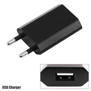 Caricabatteria USB Casa per Smartphone Alimentatore 1A Carica Adattatore Nero - Zdjęcie 1 z 1